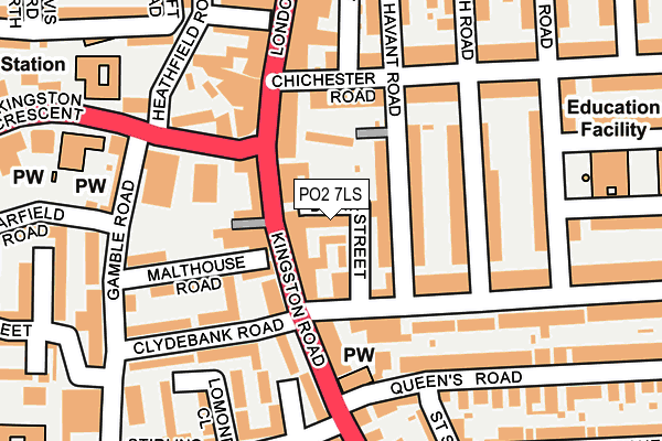 PO2 7LS map - OS OpenMap – Local (Ordnance Survey)