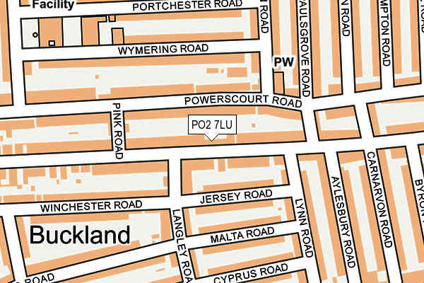 PO2 7LU map - OS OpenMap – Local (Ordnance Survey)