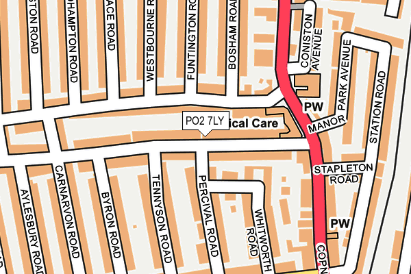 PO2 7LY map - OS OpenMap – Local (Ordnance Survey)