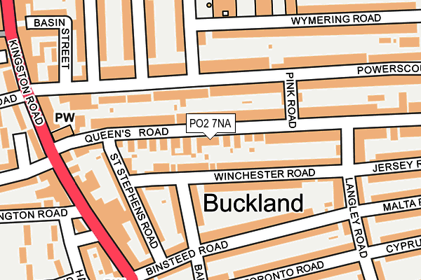 PO2 7NA map - OS OpenMap – Local (Ordnance Survey)