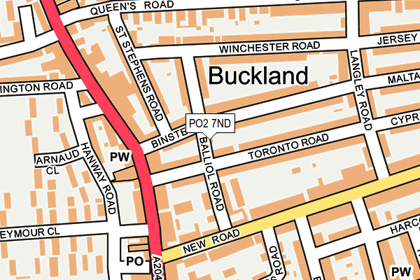 PO2 7ND map - OS OpenMap – Local (Ordnance Survey)