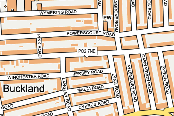 PO2 7NE map - OS OpenMap – Local (Ordnance Survey)