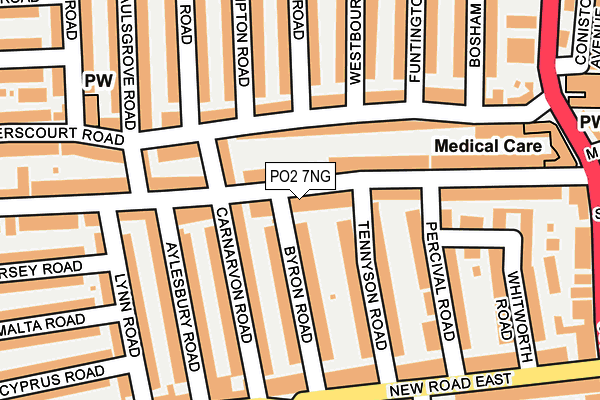 PO2 7NG map - OS OpenMap – Local (Ordnance Survey)