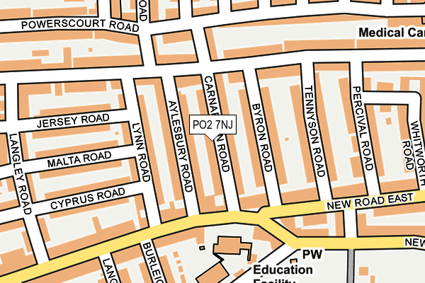 PO2 7NJ map - OS OpenMap – Local (Ordnance Survey)