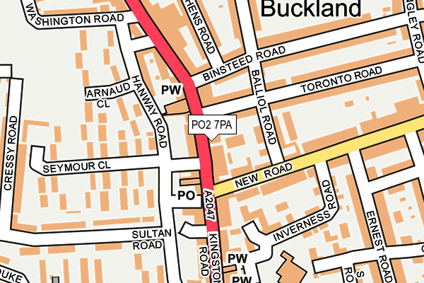 PO2 7PA map - OS OpenMap – Local (Ordnance Survey)