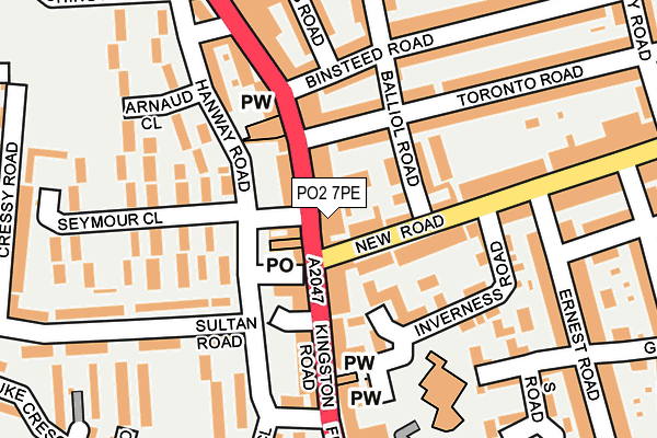 PO2 7PE map - OS OpenMap – Local (Ordnance Survey)