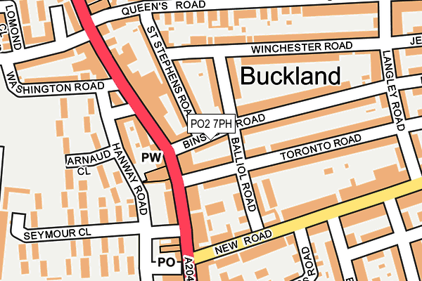 PO2 7PH map - OS OpenMap – Local (Ordnance Survey)