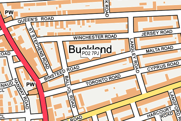 PO2 7PJ map - OS OpenMap – Local (Ordnance Survey)