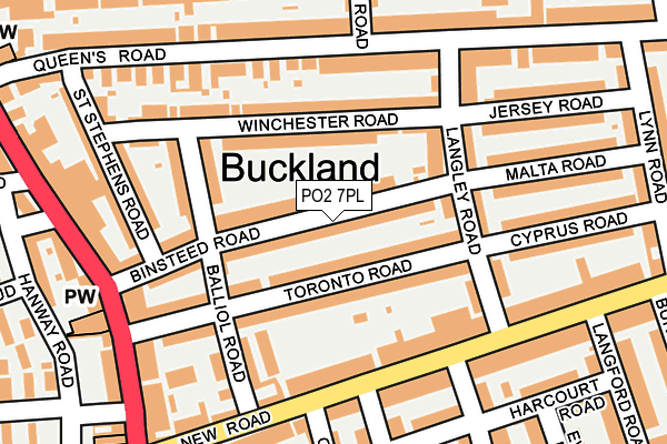 PO2 7PL map - OS OpenMap – Local (Ordnance Survey)