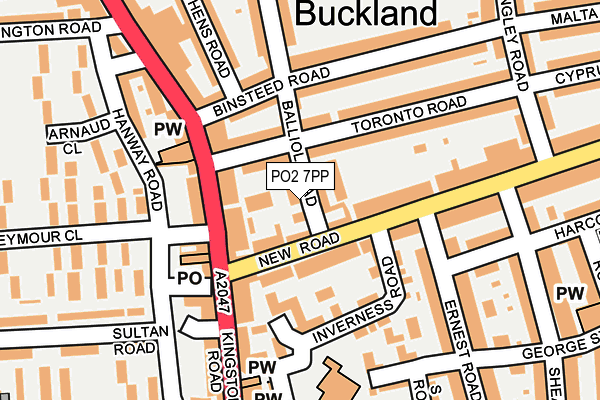 PO2 7PP map - OS OpenMap – Local (Ordnance Survey)