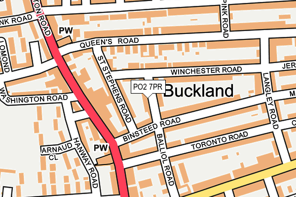 PO2 7PR map - OS OpenMap – Local (Ordnance Survey)