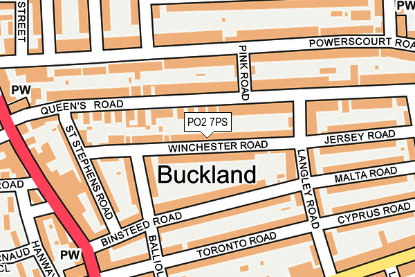 PO2 7PS map - OS OpenMap – Local (Ordnance Survey)