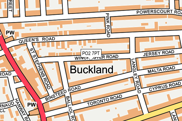 PO2 7PT map - OS OpenMap – Local (Ordnance Survey)