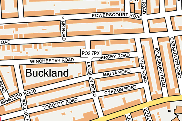 PO2 7PX map - OS OpenMap – Local (Ordnance Survey)