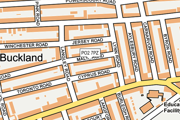 PO2 7PZ map - OS OpenMap – Local (Ordnance Survey)