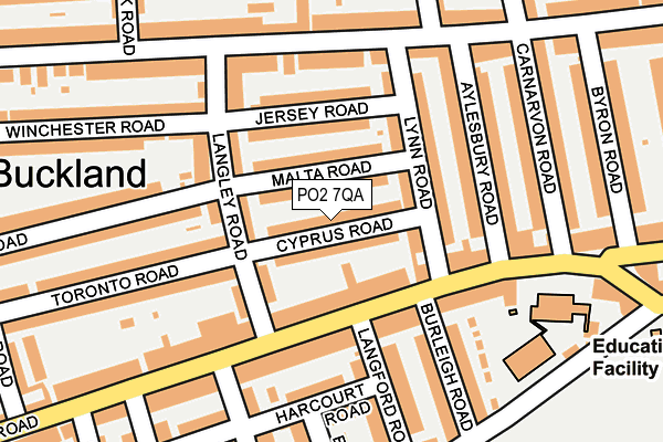 PO2 7QA map - OS OpenMap – Local (Ordnance Survey)