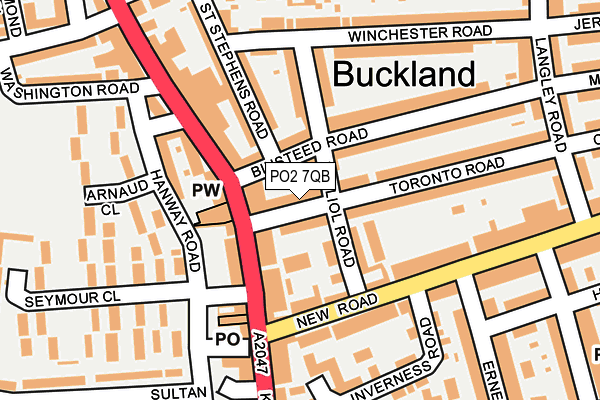 PO2 7QB map - OS OpenMap – Local (Ordnance Survey)