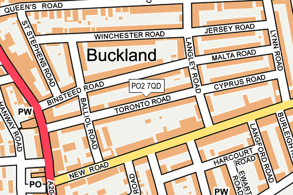 PO2 7QD map - OS OpenMap – Local (Ordnance Survey)