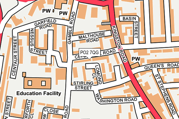 PO2 7QG map - OS OpenMap – Local (Ordnance Survey)