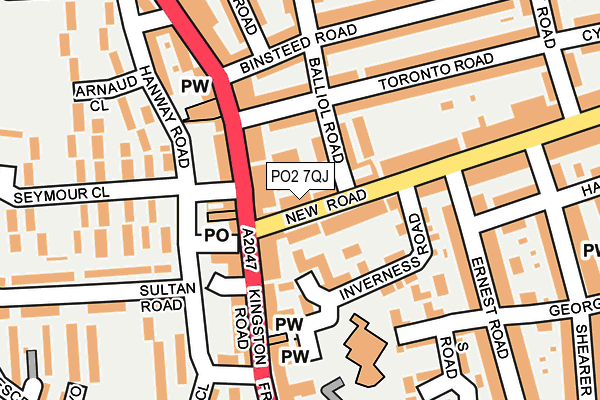 PO2 7QJ map - OS OpenMap – Local (Ordnance Survey)