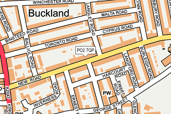 PO2 7QP map - OS OpenMap – Local (Ordnance Survey)