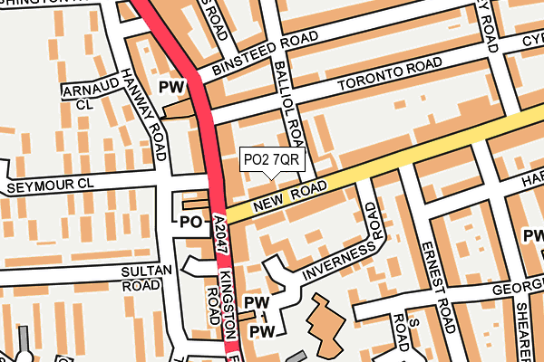 PO2 7QR map - OS OpenMap – Local (Ordnance Survey)