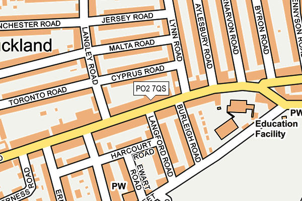 PO2 7QS map - OS OpenMap – Local (Ordnance Survey)