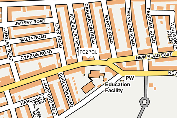 PO2 7QU map - OS OpenMap – Local (Ordnance Survey)