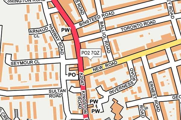 PO2 7QZ map - OS OpenMap – Local (Ordnance Survey)