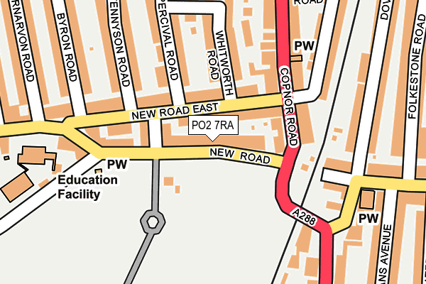 PO2 7RA map - OS OpenMap – Local (Ordnance Survey)