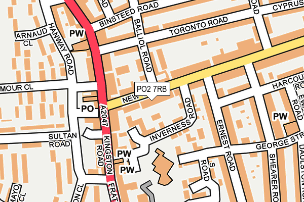 PO2 7RB map - OS OpenMap – Local (Ordnance Survey)