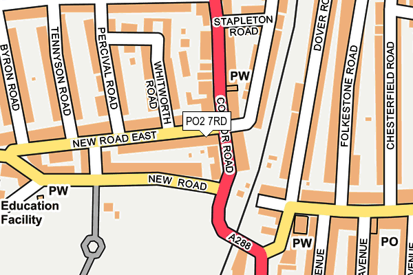 PO2 7RD map - OS OpenMap – Local (Ordnance Survey)