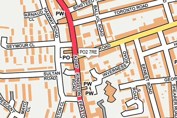 PO2 7RE map - OS OpenMap – Local (Ordnance Survey)