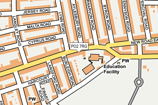 PO2 7RG map - OS OpenMap – Local (Ordnance Survey)