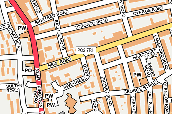 PO2 7RH map - OS OpenMap – Local (Ordnance Survey)