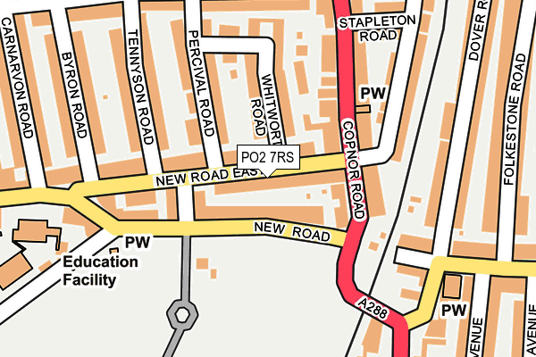 PO2 7RS map - OS OpenMap – Local (Ordnance Survey)