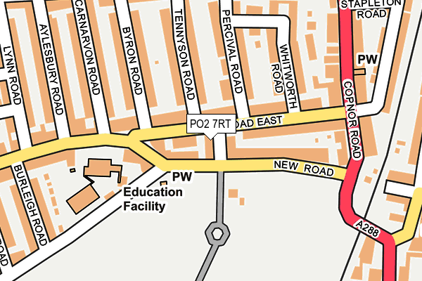 PO2 7RT map - OS OpenMap – Local (Ordnance Survey)