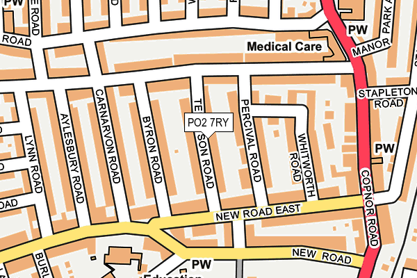 PO2 7RY map - OS OpenMap – Local (Ordnance Survey)