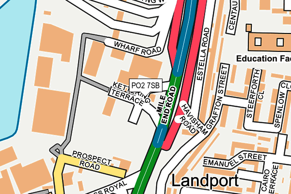 PO2 7SB map - OS OpenMap – Local (Ordnance Survey)