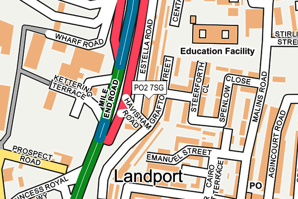 PO2 7SG map - OS OpenMap – Local (Ordnance Survey)