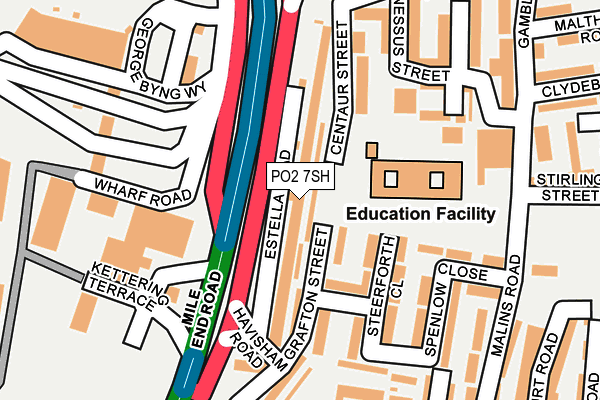 PO2 7SH map - OS OpenMap – Local (Ordnance Survey)