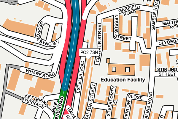 PO2 7SN map - OS OpenMap – Local (Ordnance Survey)