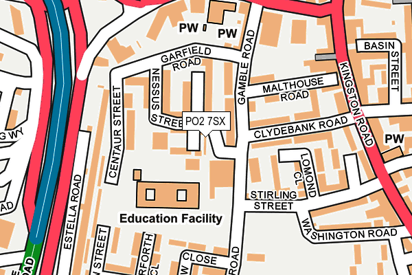 PO2 7SX map - OS OpenMap – Local (Ordnance Survey)