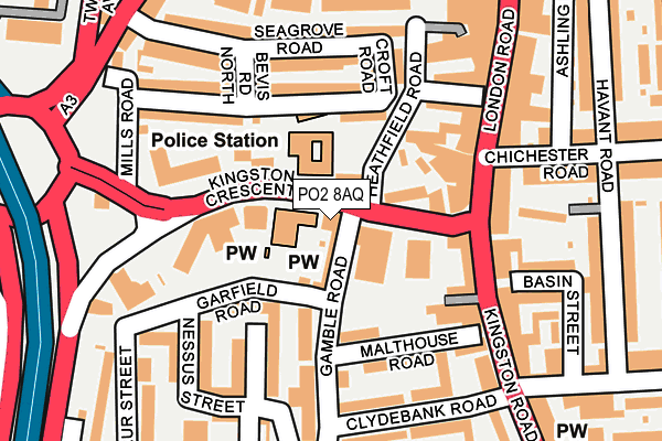 PO2 8AQ map - OS OpenMap – Local (Ordnance Survey)