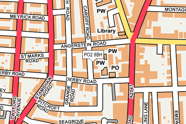 PO2 8BH map - OS OpenMap – Local (Ordnance Survey)