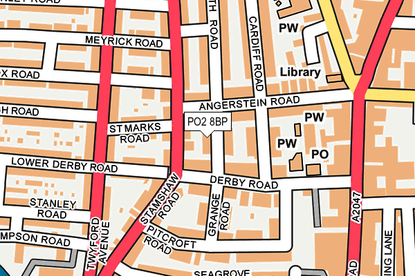 PO2 8BP map - OS OpenMap – Local (Ordnance Survey)