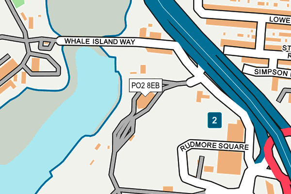 PO2 8EB map - OS OpenMap – Local (Ordnance Survey)