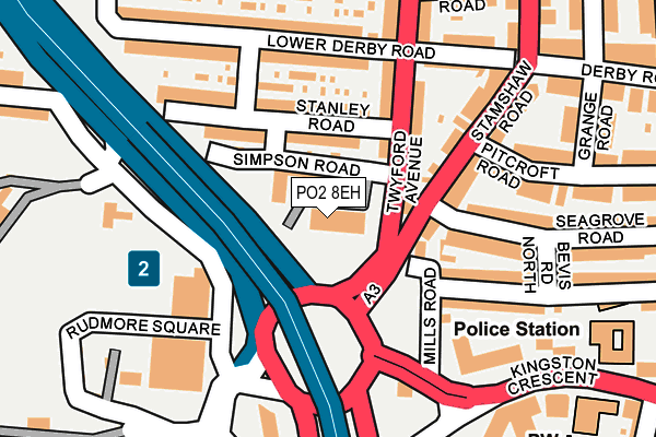 PO2 8EH map - OS OpenMap – Local (Ordnance Survey)