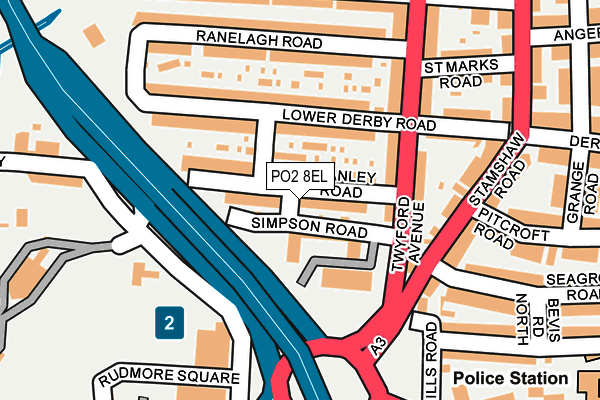 PO2 8EL map - OS OpenMap – Local (Ordnance Survey)