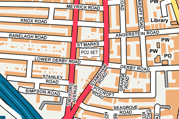 PO2 8ET map - OS OpenMap – Local (Ordnance Survey)